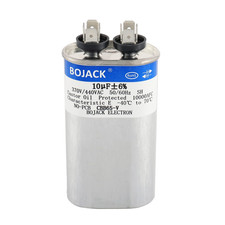 BOJACK 10 Uf ±6% 10 MFD 370V/440V CBB65 Oval Run Start Capacitor picture