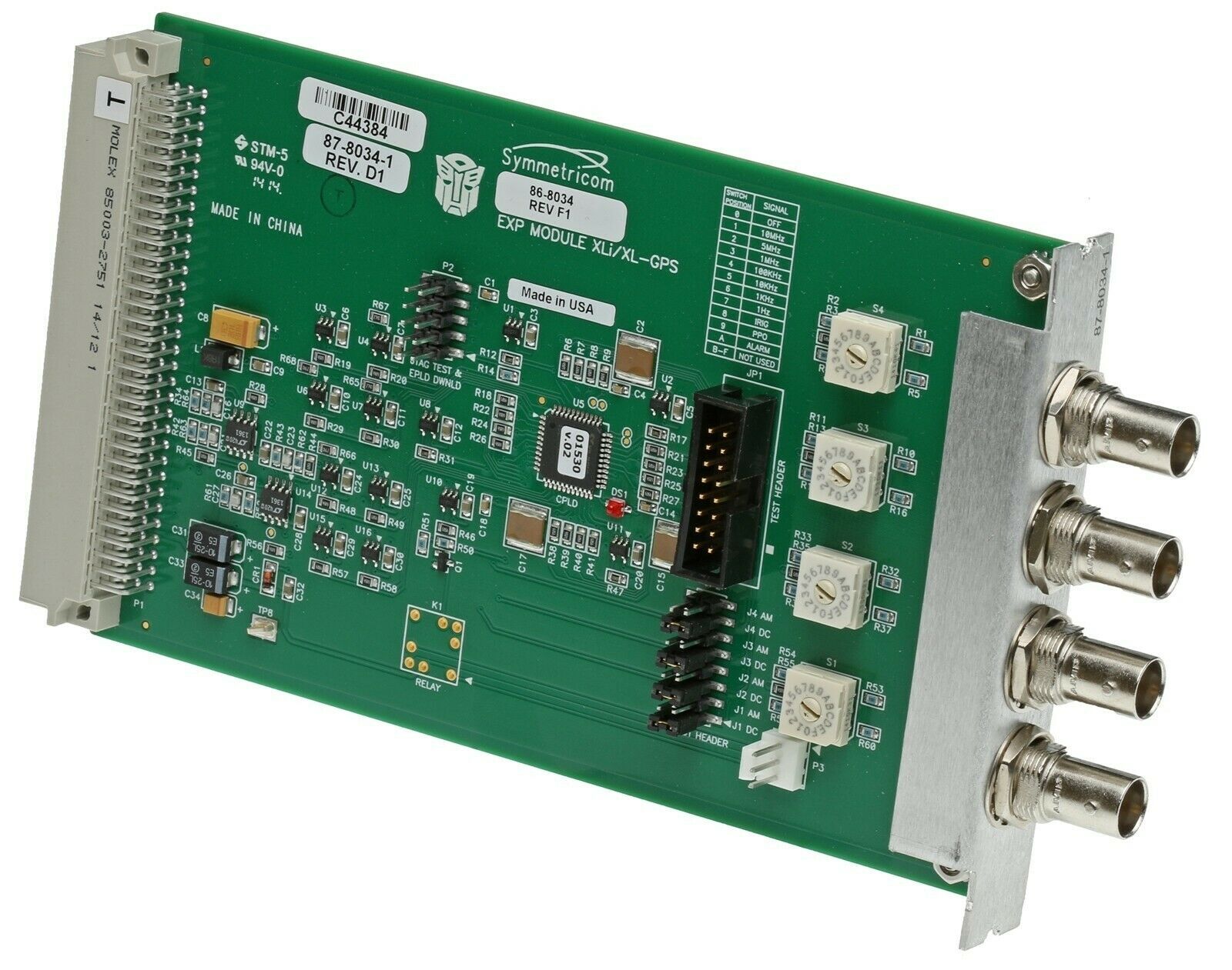 TrueTime Symmetricom 87-8034-1 XLi XL-GPS Frequency & IRIG-B Expansion Module TrueTime Symmetricom 87-8034-1 XLi XL-GPS Frequency & IRIG-B Expansion Module
