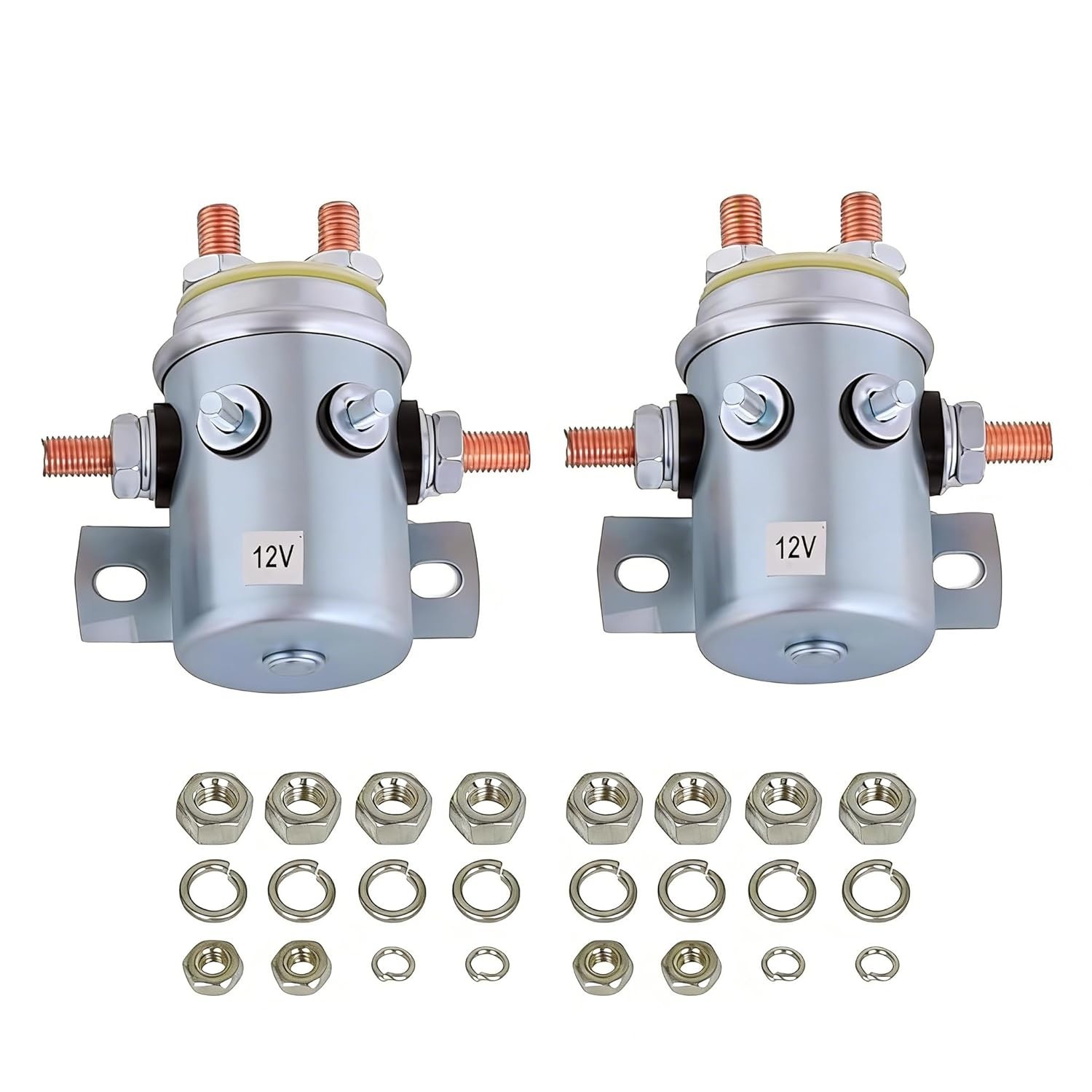 Offroad 2 pcs Solenoid Relay Switch 12 Volt 250A 6 Terminal Heavy Duty for Winch Offroad 2 pcs Solenoid Relay Switch 12 Volt 250A 6 Terminal Heavy Duty for Winch