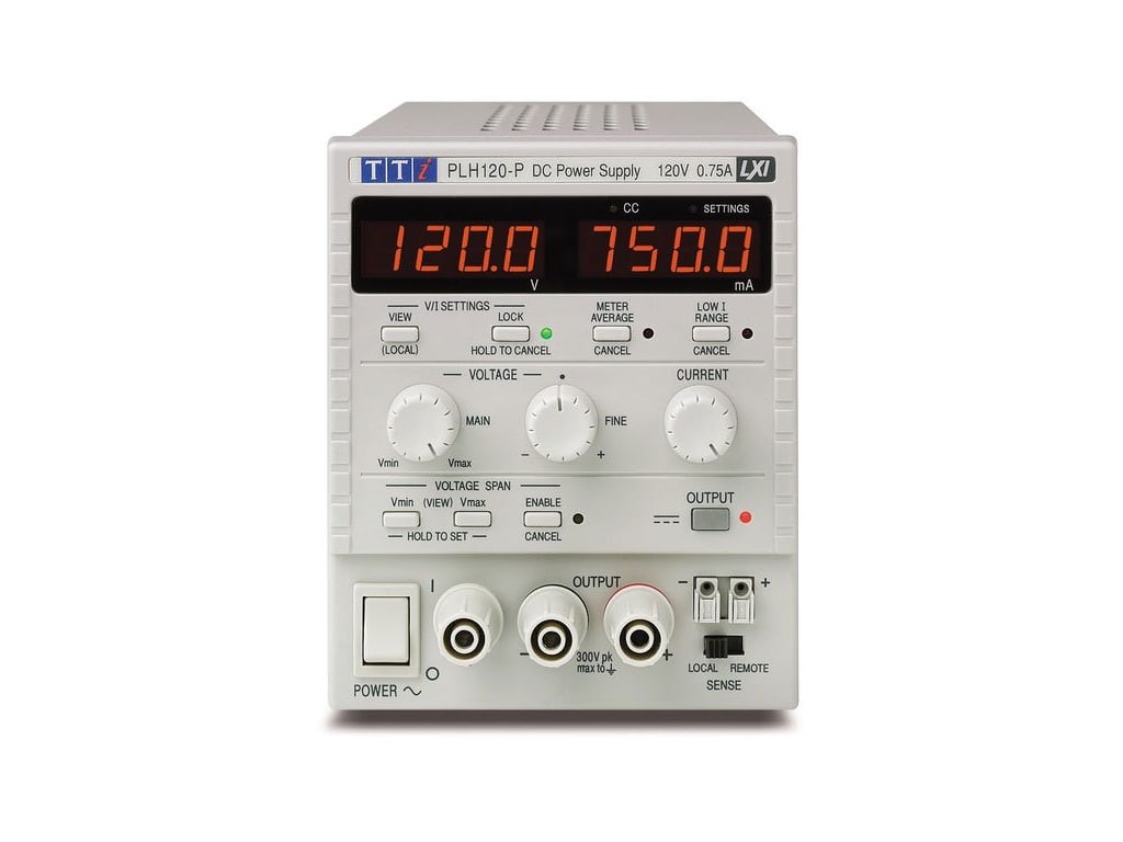 TTi PLH120-P - Single Higher Voltage DC Power Supply, 0-120V/0-0.75A, Analog TTi PLH120-P - Single Higher Voltage DC Power Supply, 0-120V/0-0.75A, Analog