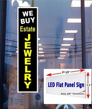 We Buy Estate JEWELRY led Light box window sign 48