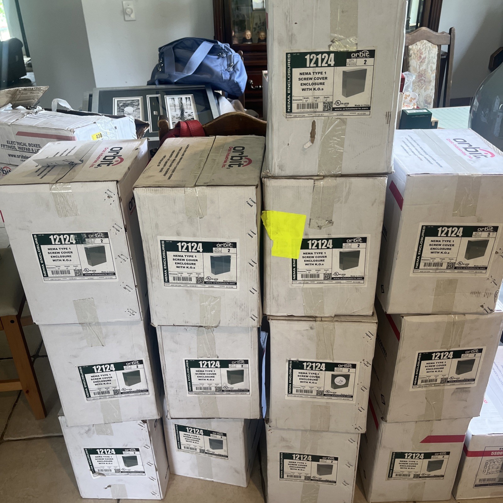 Lot of 2 - Orbit 12124 NEMA 1 Enclosure 12x12x4 New Box Lot of 2 - Orbit 12124 NEMA 1 Enclosure 12x12x4 New Box