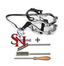 Equine Dental Kit Speculum Horse Mouth Gag Wood Float & 4000 Series Speculum picture