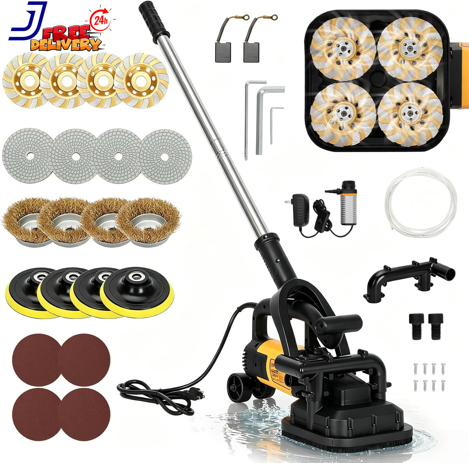 4 Head Concrete Grinding Machine 3800W Copper Motor for Concrete Grinding 4 Head Concrete Grinding Machine 3800W Copper Motor for Concrete Grinding