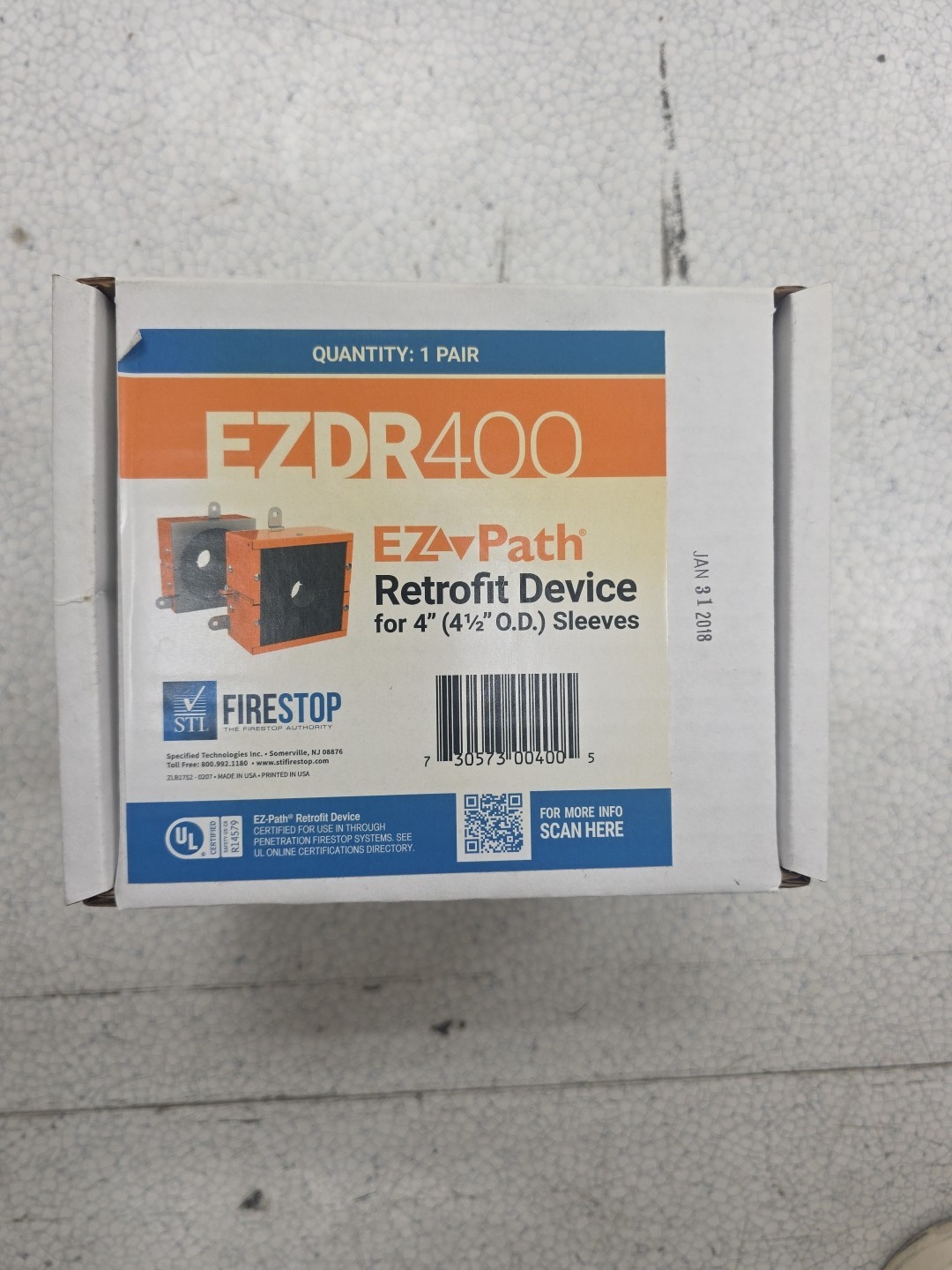 Sti Ezdr400 Fire Barrier Pathway, Orange, 4 Sti Ezdr400 Fire Barrier Pathway, Orange, 4