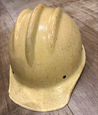 vintage 502 fiberglass hardhat, original liner band ￼ picture