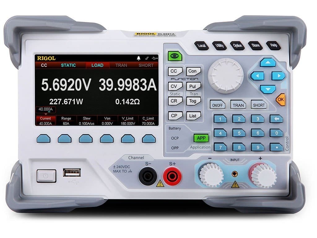 Rigol DL3021A Programmable DC Electronic Load (Single Channel, 150V/40A/30kHz