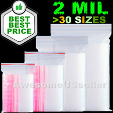 100Bags Clear Zipper Reclosable Zip Bag Plastic Tshirt Poly Jewelry Baggie Small picture
