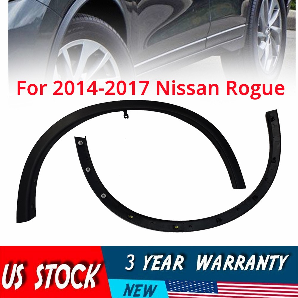 2 PCS Front Wheel Plastic Fender Arch Black For Nissan Rogue 2014-2016 New 2 PCS Front Wheel Plastic Fender Arch Black For Nissan Rogue 2014-2016 New