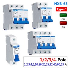 1/2/3/4 Pole MCB 1,2,3,4,6,10-63A Circuit Breaker Disconnector Type C 6kA NXB-63 picture