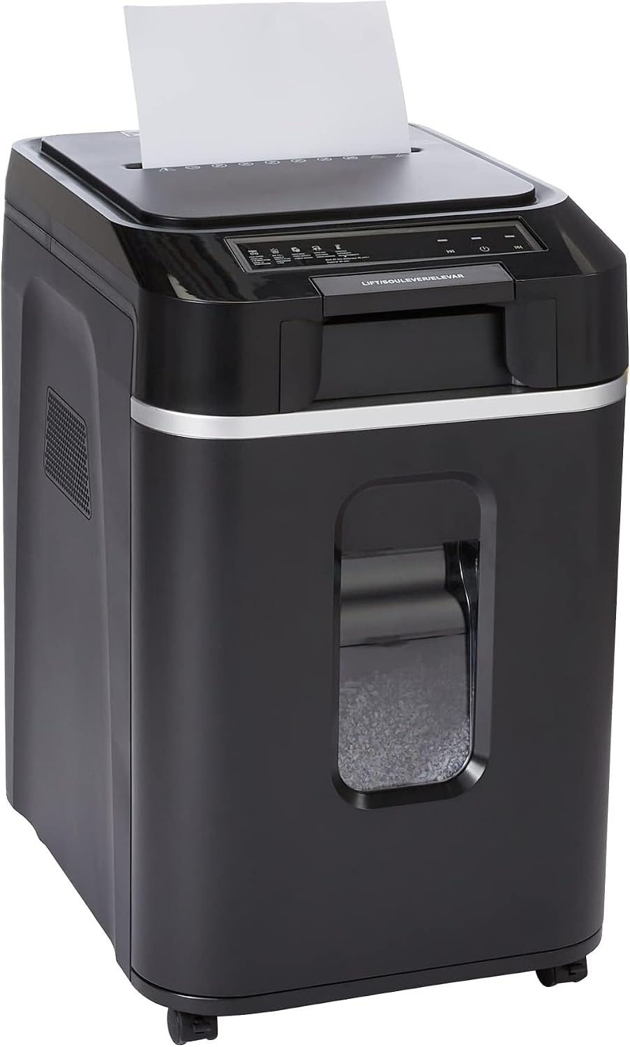 AmazonCommercial 200-Sheet Auto Feed Cross-Cut Paper Shredder AU200XA P-4 8.5gal AmazonCommercial 200-Sheet Auto Feed Cross-Cut Paper Shredder AU200XA P-4 8.5gal