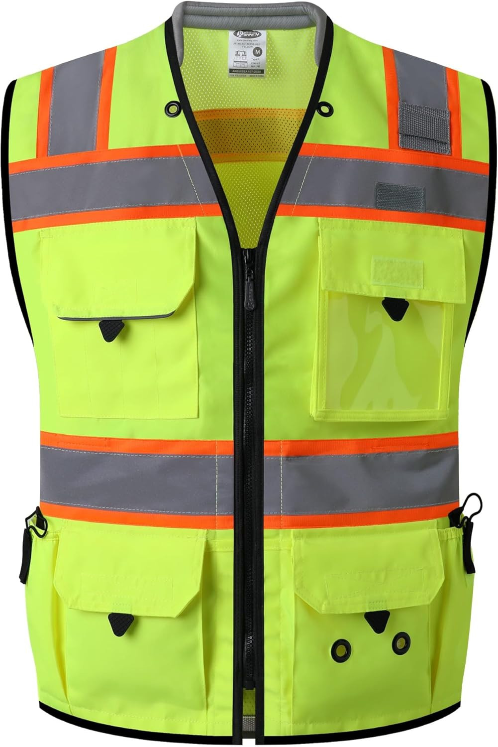 Chaleco de Seguridad de Alta Visibilidad de Trabajo Pesado con Bolsillos ANSI Chaleco de Seguridad de Alta Visibilidad de Trabajo Pesado con Bolsillos ANSI