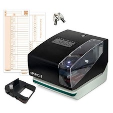 Digital Time Clock Date Stamp System w/ 50 Time Cards, Ribbon, 2 Keys picture