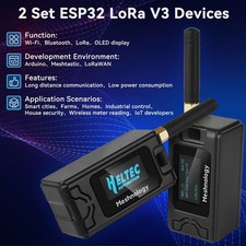 2 Set ESP32 LoRa V3 Development Board + 1100mAh Battery + Protect Case Set picture