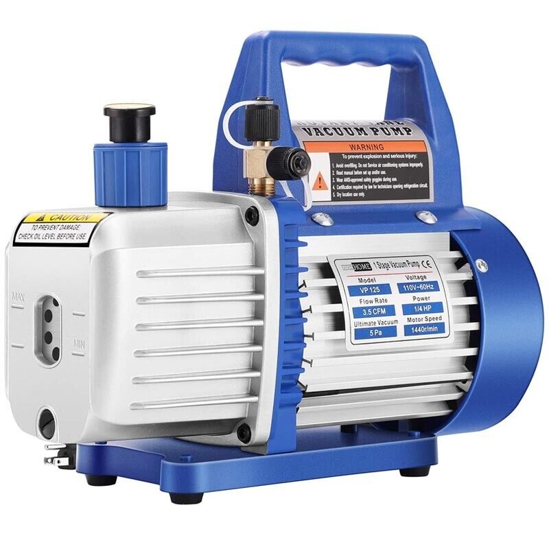 110V 1/4 HP 3,5 CFM Air Vacuum Pump HVAC with with Oil Bottle ETL Listed