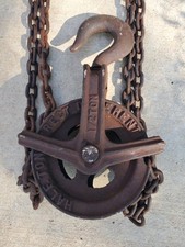 Chisholm-Moore Half Ton Differential Chain Hoist Antique Vintage picture