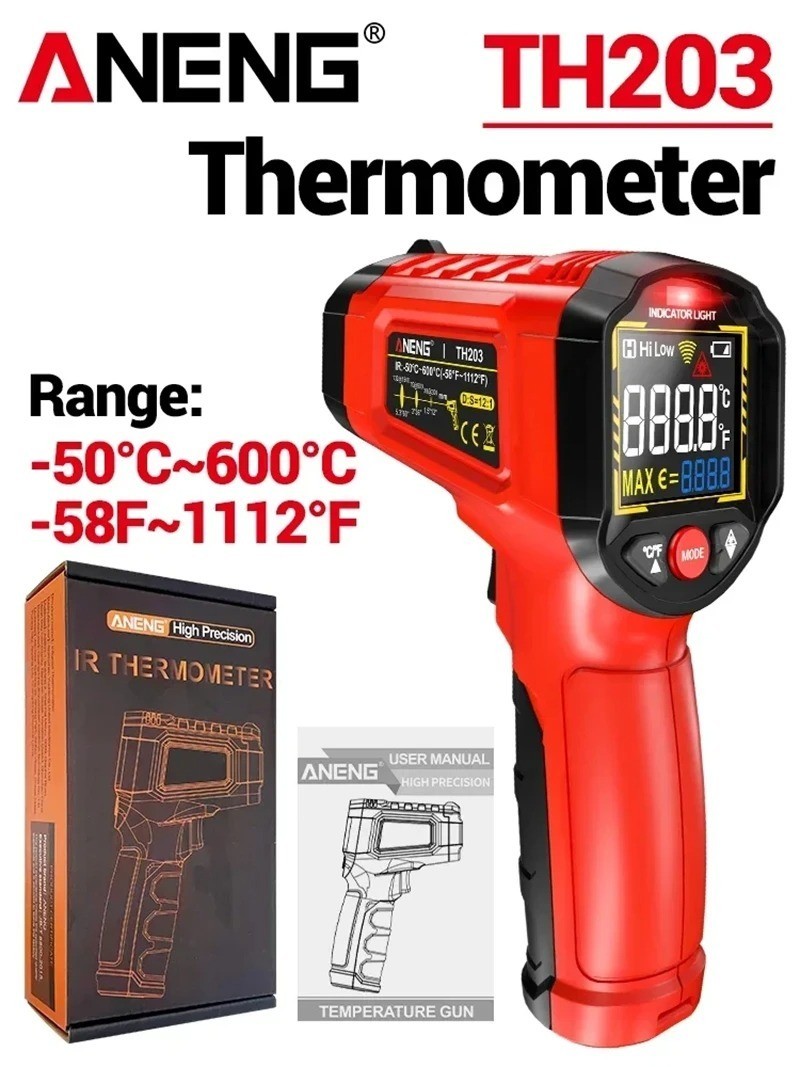 Infrared Laser Thermometer Gun – Fast Non-Contact Digital Temp Meter Infrared Laser Thermometer Gun – Fast Non-Contact Digital Temp Meter