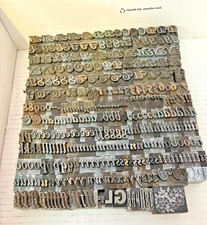 Metal Letterpress Large Type 324 Pieces Plus Bonus 16 Piece Border Set picture