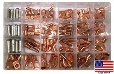 (135) Copper Lug Battery Welding Cable Ring Terminal & Butt Splice Connector Kit picture