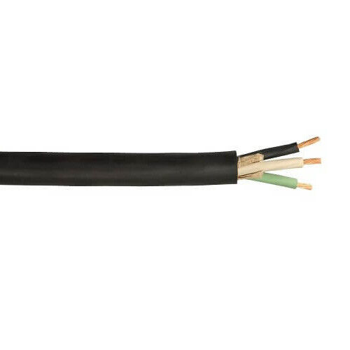 100\' 6/3 SOOW Portable Power Cable Flexible CPE Jacket Black 600V