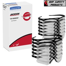 12 PAIR KLEENGUARD NEMESIS 25685 SAFETY GLASSES INDOOR/OUTDOOR LENS BLACK FRME  picture