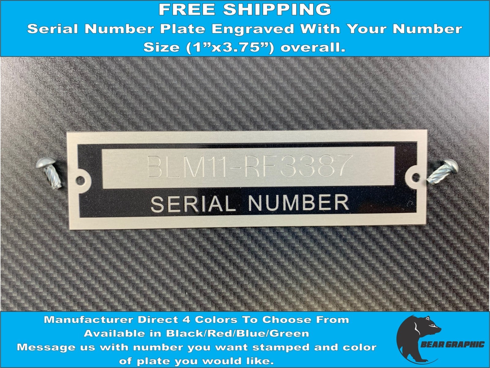 SERIAL NUMBER TAG PLATE ENGRAVED WITH NUMBER IDENTIFICATION ASSET TAG SERIAL NUMBER TAG PLATE ENGRAVED WITH NUMBER IDENTIFICATION ASSET TAG