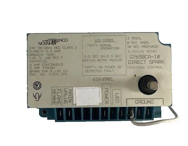 Intermittent Pilot Ignition Control G765BCA-10 Direct Spark 41K4901