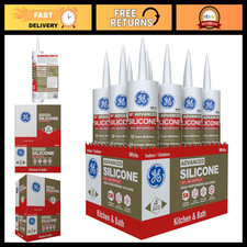 10 Pack White Silicone Caulk for Kitchen & Bath - Waterproof, Mold Resistant, 10 picture