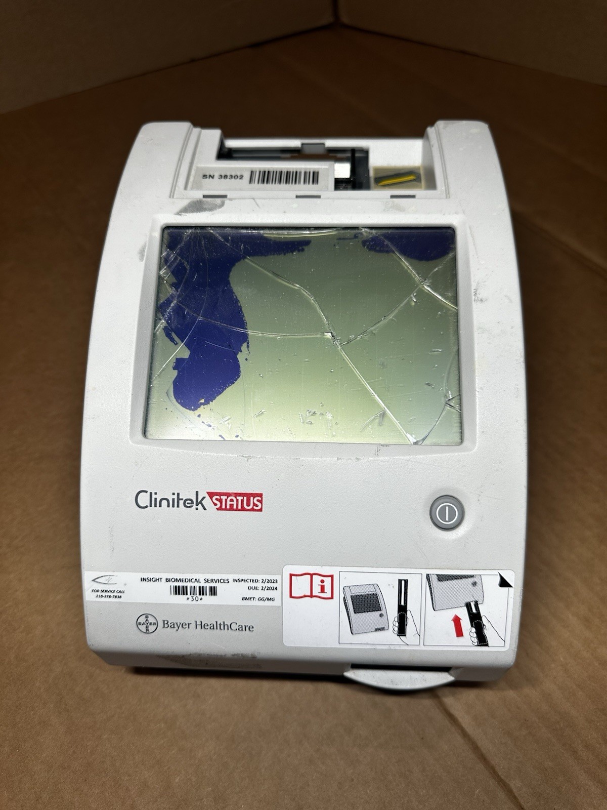 BAYER HEALTHCARE CLINITEK STATUS URINE ANALIZER W/O POWER ADAPTER (BROKEN) BAYER HEALTHCARE CLINITEK STATUS URINE ANALIZER W/O POWER ADAPTER (BROKEN)