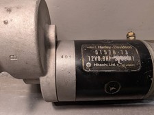 Vintage Harley-Davidson Starter Motor 31570-73 12V Hitachi OEM w/ housing Works picture
