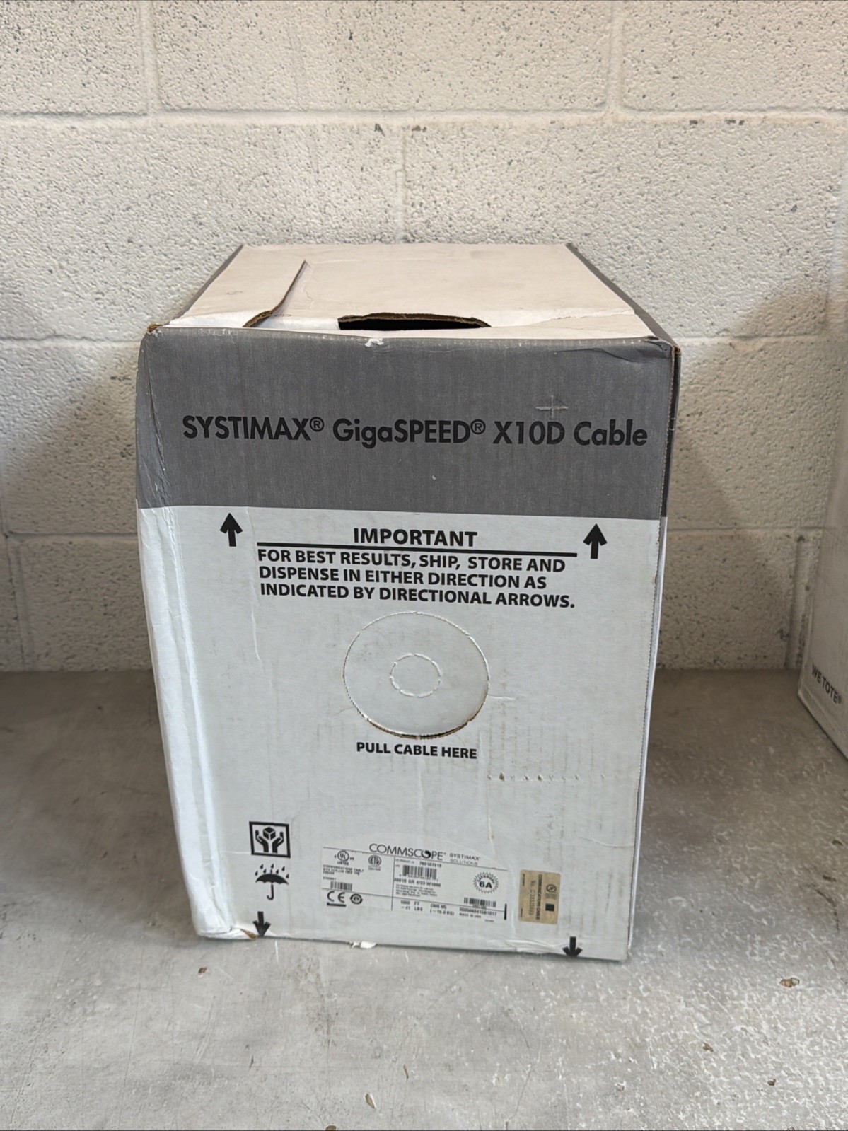 NEW - CommScope SYSTIMAX GigaSPEED X10D 2091B Category 6A Cable 1000ft Green NEW - CommScope SYSTIMAX GigaSPEED X10D 2091B Category 6A Cable 1000ft Green