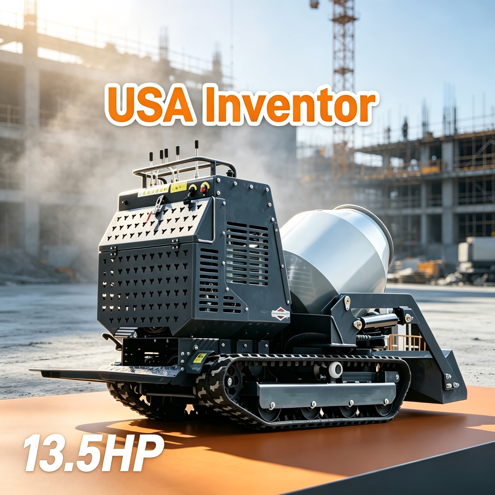 13.5HP B&S Mini Concrete Mixer Truck USA Inventory Crawler 2026 New Self-pickup 13.5HP B&S Mini Concrete Mixer Truck USA Inventory Crawler 2026 New Self-pickup