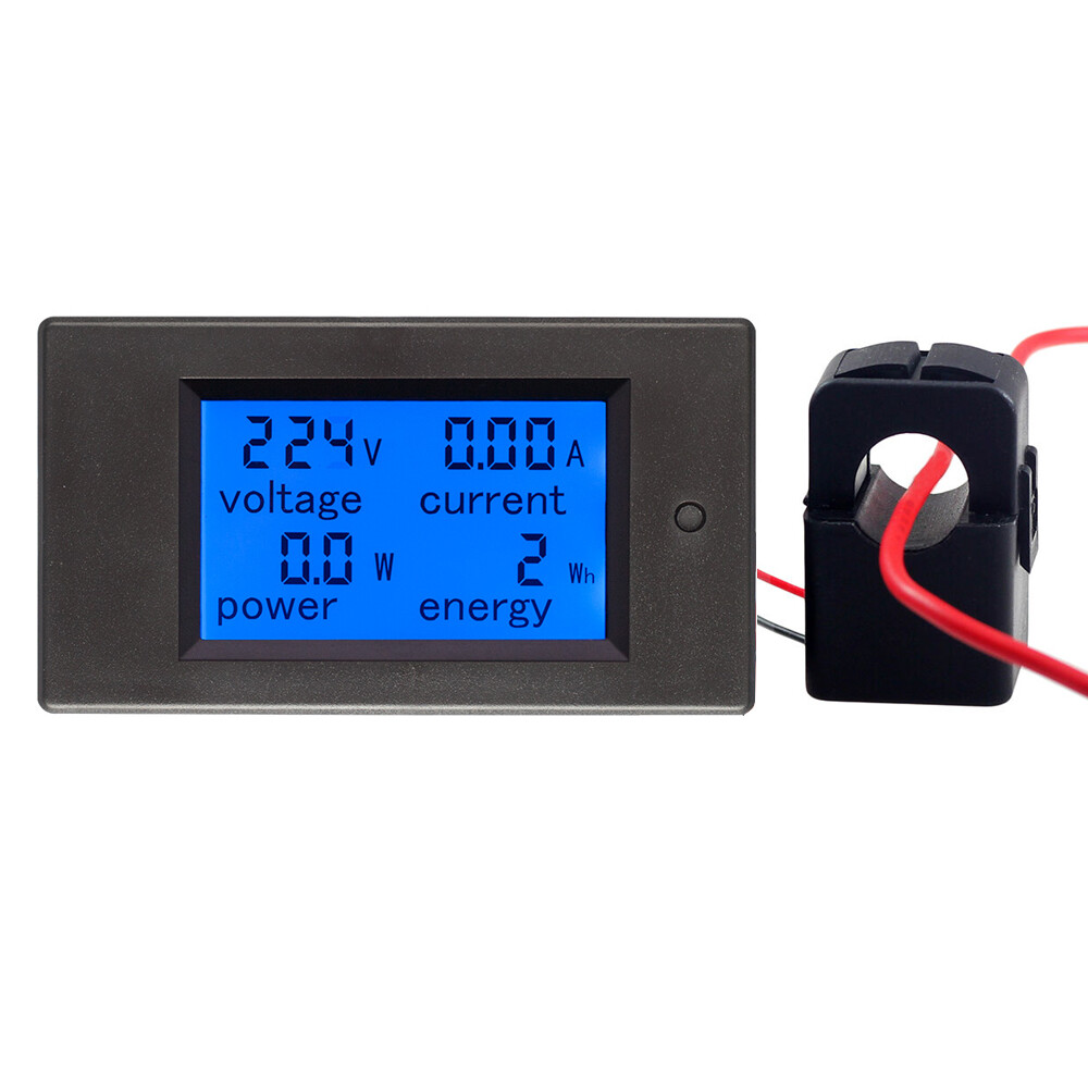 100A AC Digital LCD Current Energy Watt Kwh Panel Meter Ammeter Voltmeter + CT 100A AC Digital LCD Current Energy Watt Kwh Panel Meter Ammeter Voltmeter + CT