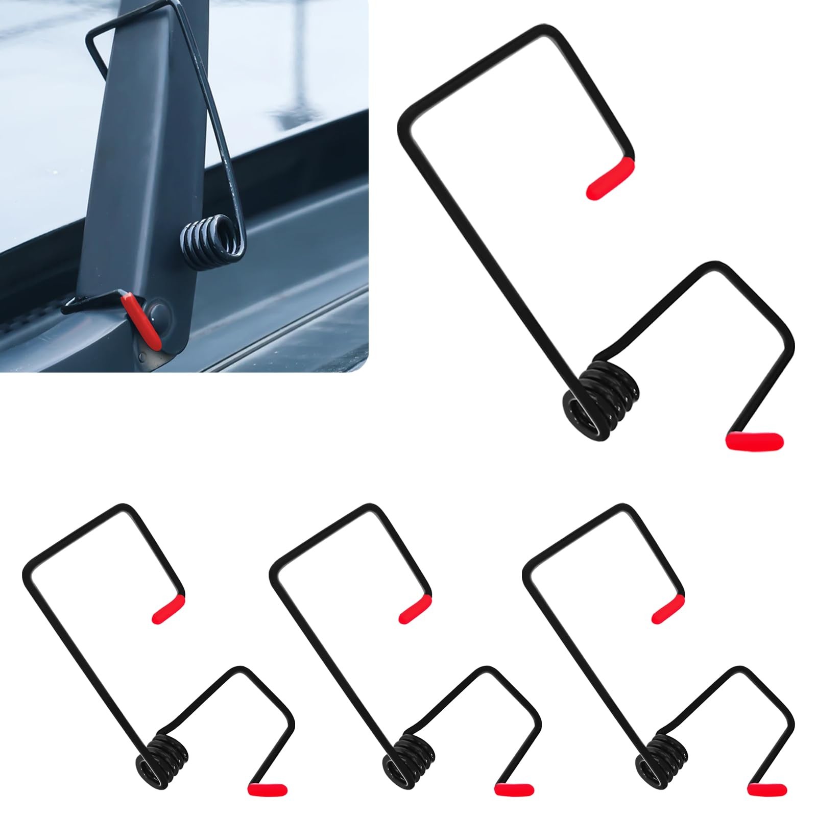 JYIS 4PCS Windshield Wiper Arm Pressure Spring Booster, Automotive black JYIS 4PCS Windshield Wiper Arm Pressure Spring Booster, Automotive black