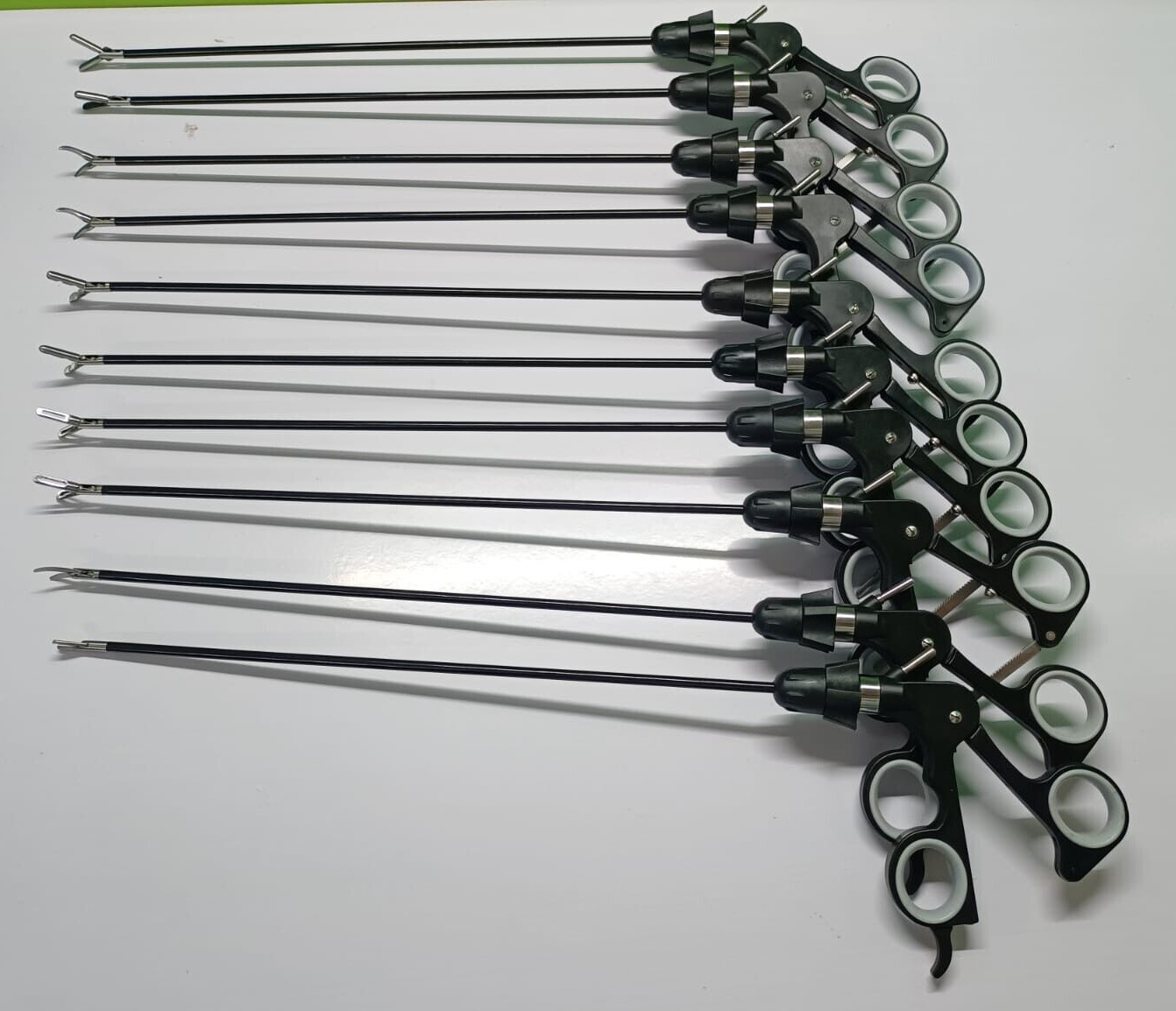 10pc Laparoscopic Monopolar Grasping Forceps 5mmx330mm Reusable Instruments
