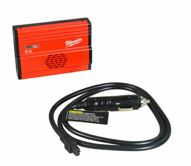 Milwaukee 150W CarPower Inverter Adapter 12V DC to 120V AC New 23-37-0010 Milwaukee 150W CarPower Inverter Adapter 12V DC to 120V AC New 23-37-0010