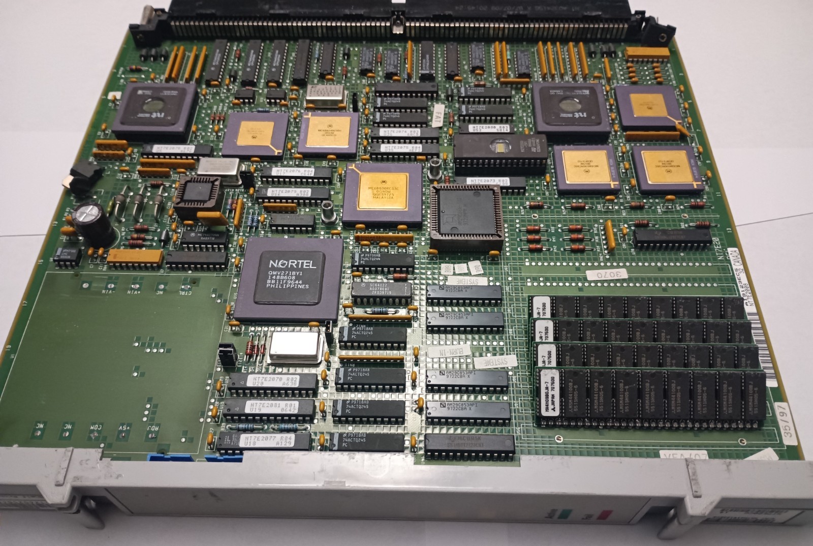 Fujitsu Northern Telecom Board with Scrap Memory and CPU's for Gold Recovery