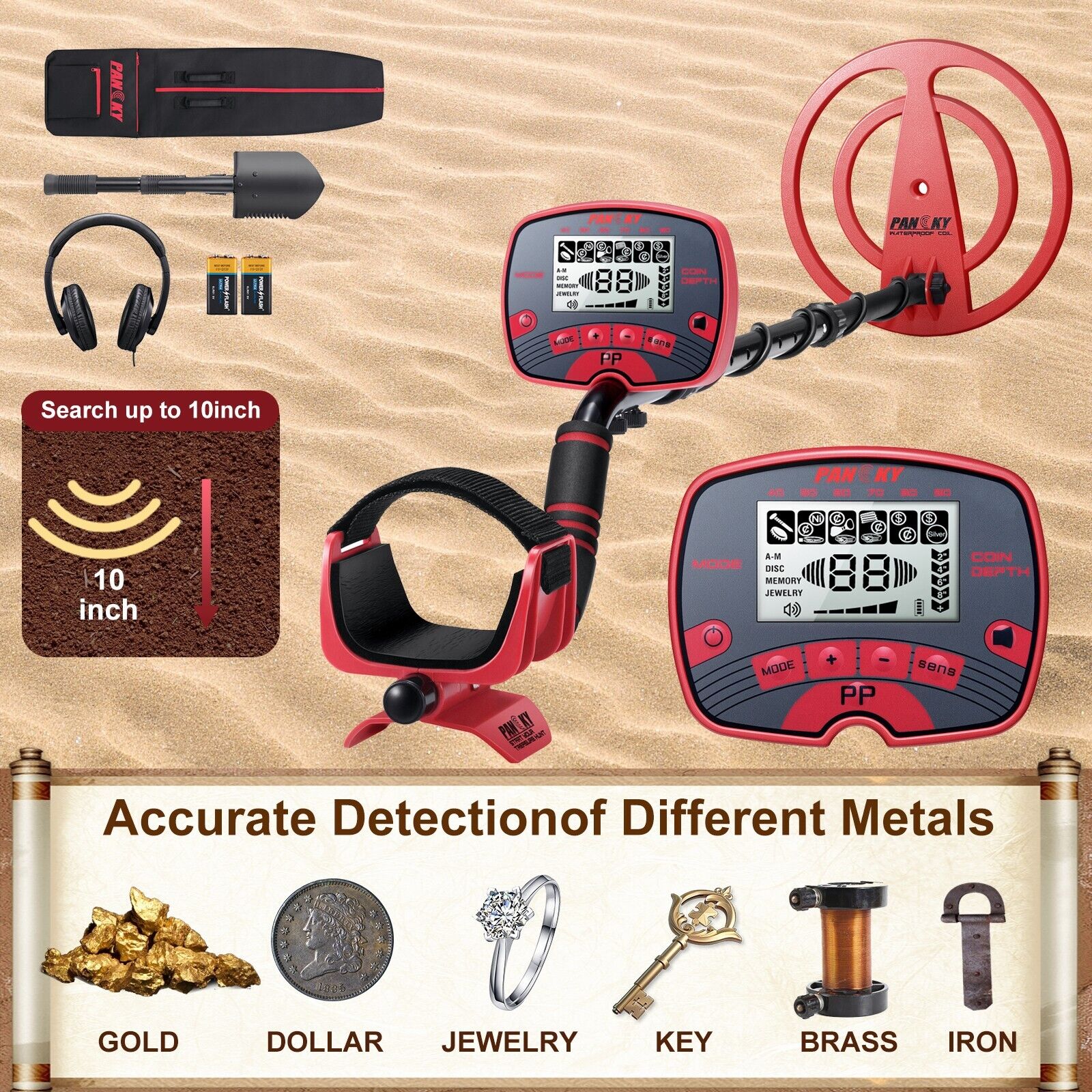 PANCKY Metal Detectors for Adults Waterproof - 10
