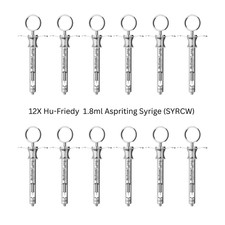 Lot of 12x Hu-Friedy CW Style Dental Anesthetic Aspirating 1.8ml Syringe SYRCW picture
