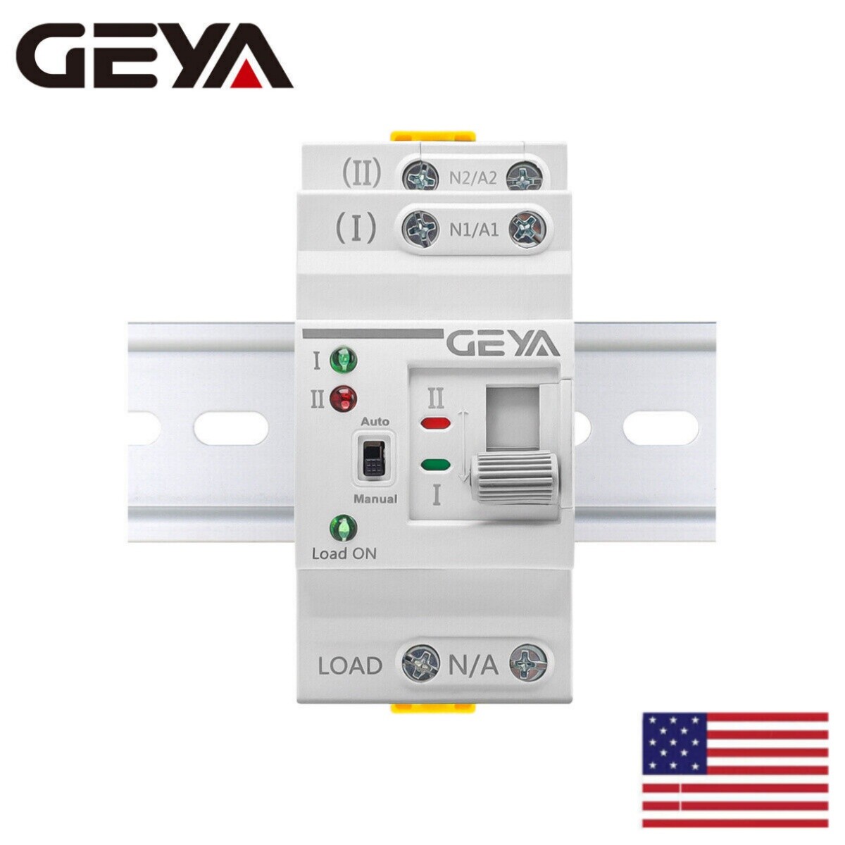 GEYA Mini Dual Power Automatic Transfer Switch Grid to Alternator 2P 63A 110V GEYA Mini Dual Power Automatic Transfer Switch Grid to Alternator 2P 63A 110V