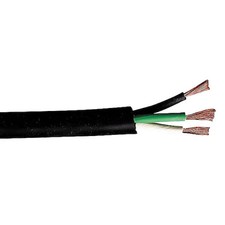Carol 02769 Portable Cord, Soow, 18 Awg, 3 C, Black, Rubber, Stranded, 600V, picture