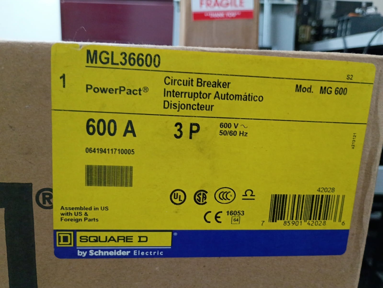 MGL36600 SQUARE D NEW IN SEALED BOXES (5 AVAILABLE) 
