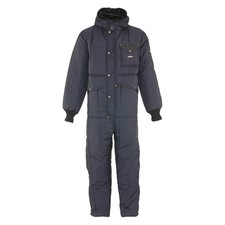 REFRIGIWEAR 0381RNAVSML Coverall Suit With Hood Navy Small 32XJ30 picture