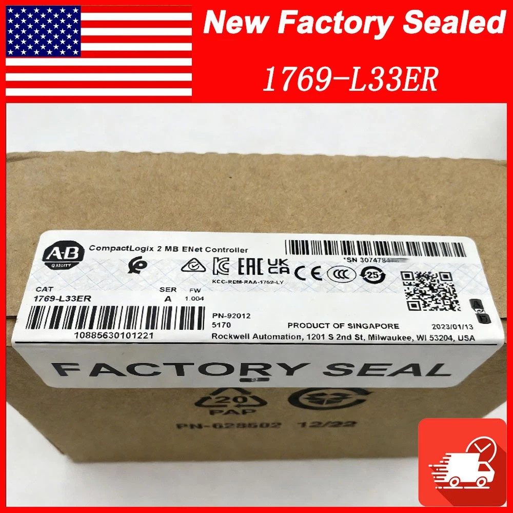 Brand New AB 1769-L33ER SER A CompactLogix 2MB Enet Controller 1769L33ER AB PLC Brand New AB 1769-L33ER SER A CompactLogix 2MB Enet Controller 1769L33ER AB PLC