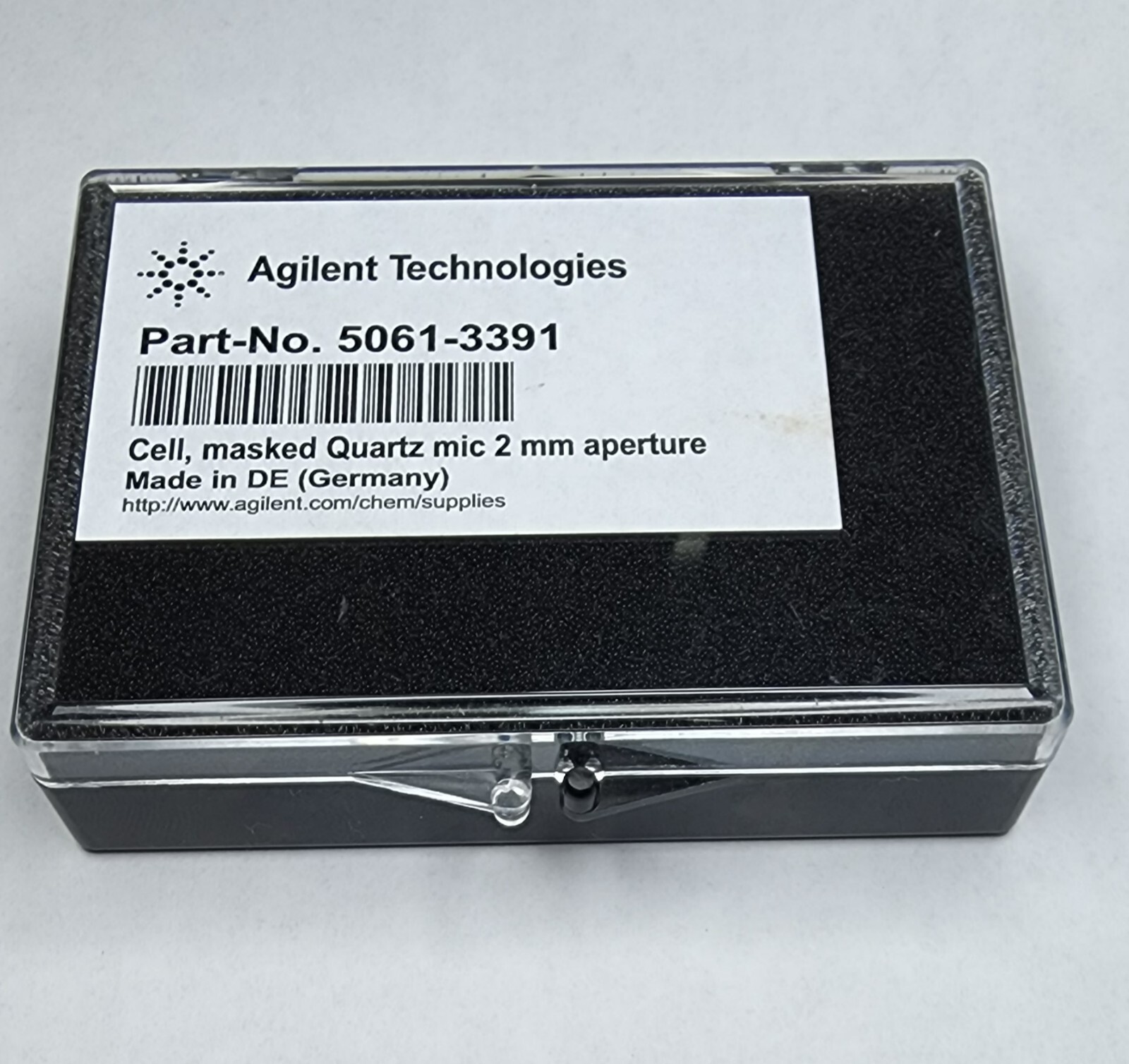 Agilent 5061-3391 Rectangular semi-micro cell, quartz, w PTFE lid 2mm x 10mm 