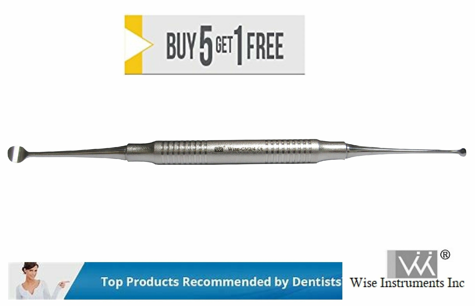 Dental Surgical Curette 2/4 Molt by Wise Instruments Dental Surgical Curette 2/4 Molt by Wise Instruments