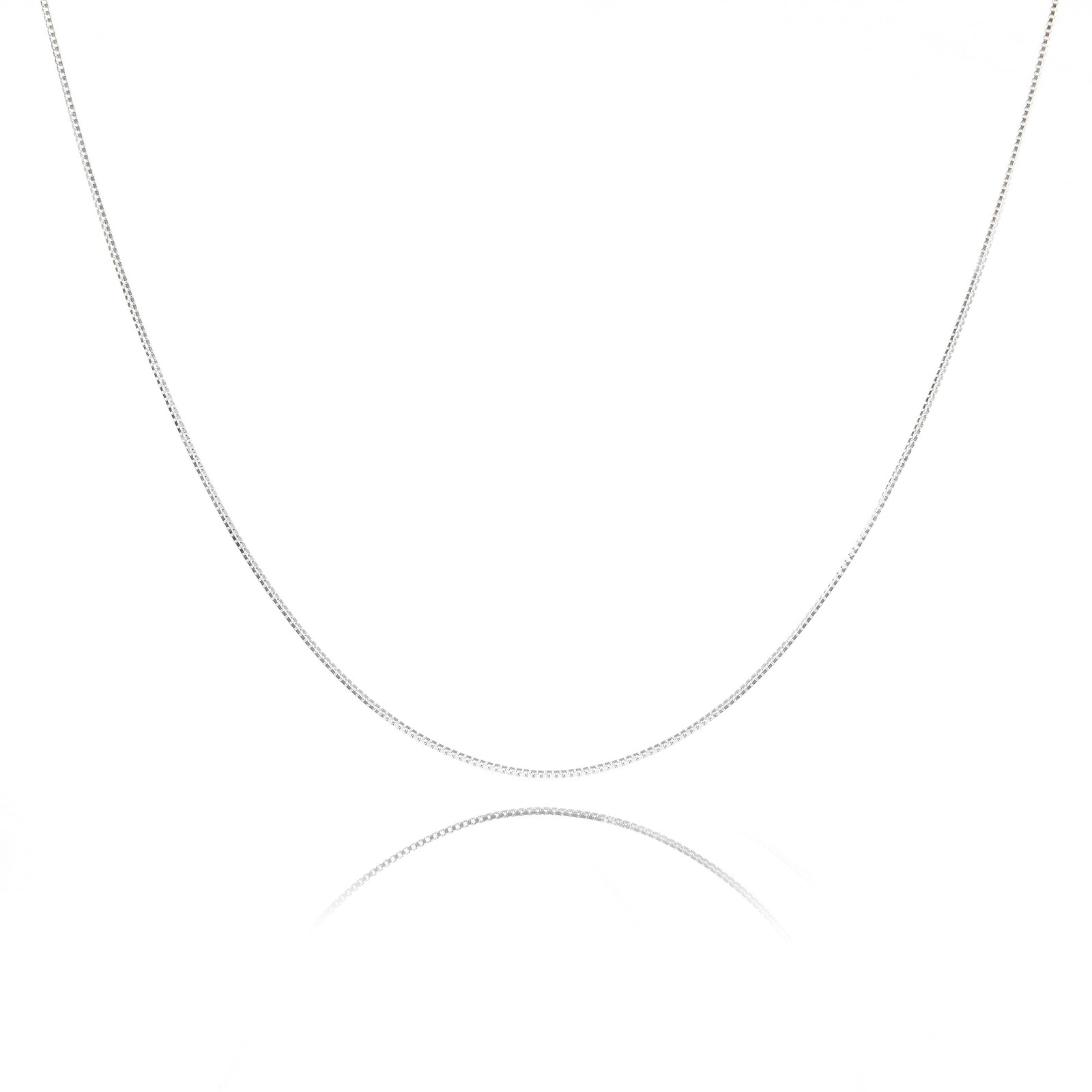 NAG.HC 925 Sterling Silver Necklace 0.8MM Delicate Box Chain - 22.00, NAG.HC 925 Sterling Silver Necklace 0.8MM Delicate Box Chain - 22.00,