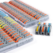 34pcs Boxed Lever Wire Connectors Electrical Splice Terminal Block Set - NEW picture