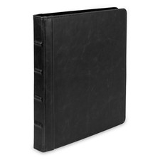 Samsill Vintage Leather 3 Ring Binder 0.5 Inch Round Inch, Black picture