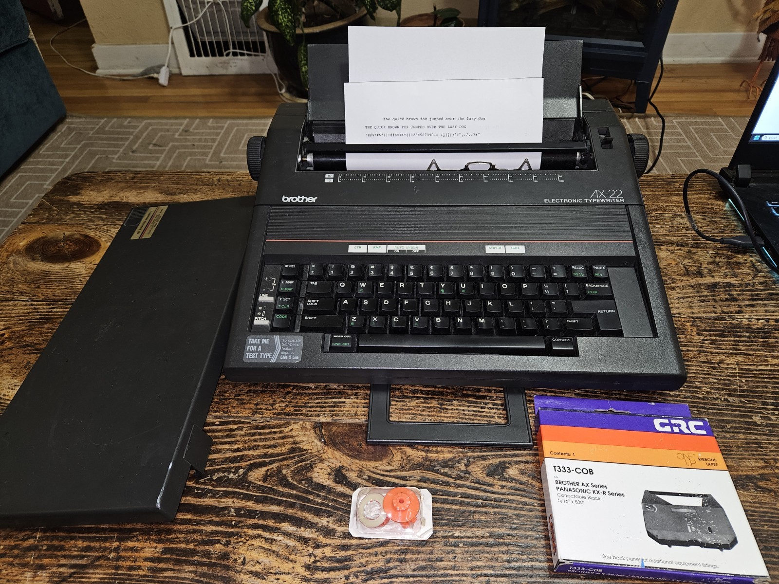 Brother AX-22 Black Electronic Typewriter | Works Great | Bonus Ribbons Brother AX-22 Black Electronic Typewriter | Works Great | Bonus Ribbons